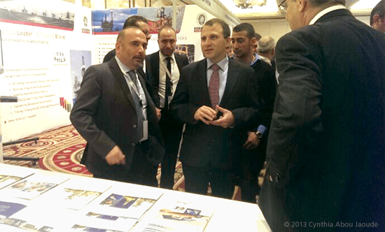 H.E. Gebran Bassil, Lebanon’s Minister of Energy and Water discusses safety issues with Dr. Elie Daher, Executive Vice President for United Safety