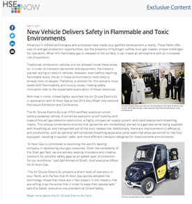 New Vehicle Delivers Safety in Flammable and Toxic Environments on HSE Now