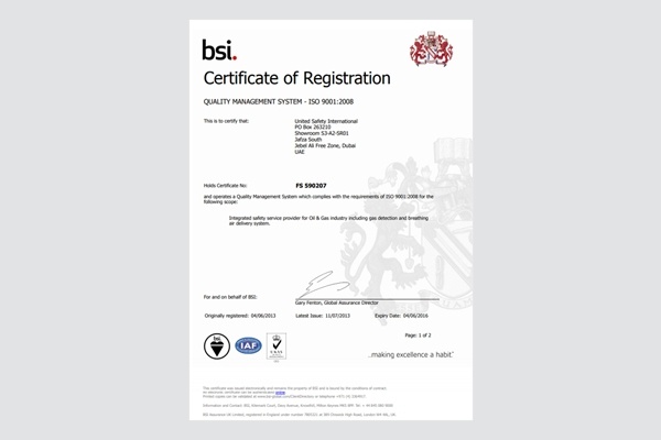 Quality Management System ISO 9001:2008 certification